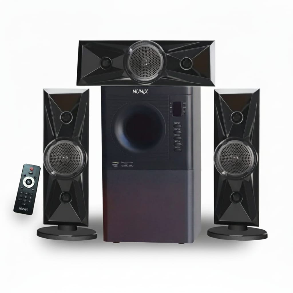 Nunix 31 Channel Mini Home Theater System NU-A60  12000W PMPO  Bluetooth USB FM SD  Remote Control  Super Bass Surround